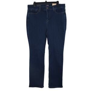 NYDJ Marilyn Straight Jeans Womens Size 16 Quinn Blue Hi-Rise Workwear Plus NWT